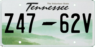TN license plate Z4762V