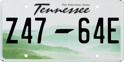 TN license plate Z4764E