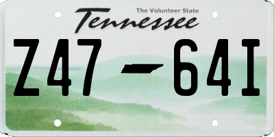 TN license plate Z4764I
