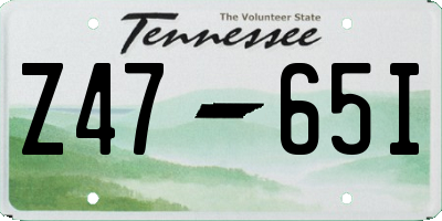 TN license plate Z4765I