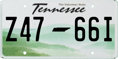 TN license plate Z4766I