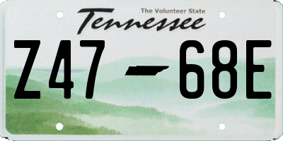 TN license plate Z4768E