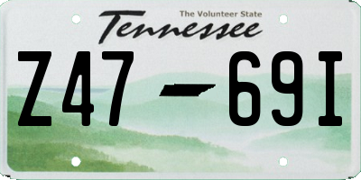 TN license plate Z4769I