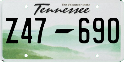 TN license plate Z4769O