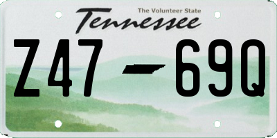 TN license plate Z4769Q
