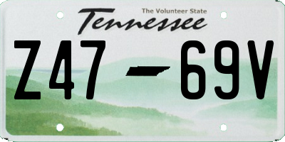TN license plate Z4769V