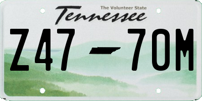 TN license plate Z4770M