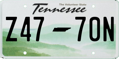 TN license plate Z4770N