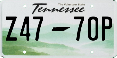 TN license plate Z4770P