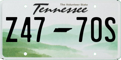 TN license plate Z4770S