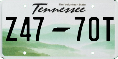 TN license plate Z4770T