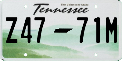 TN license plate Z4771M