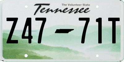 TN license plate Z4771T