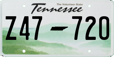 TN license plate Z4772O