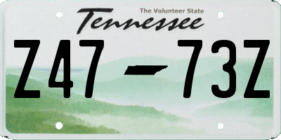 TN license plate Z4773Z