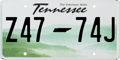 TN license plate Z4774J