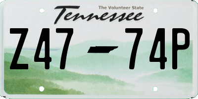 TN license plate Z4774P
