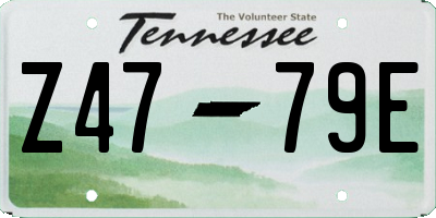 TN license plate Z4779E