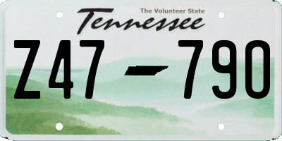 TN license plate Z4779O