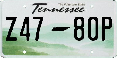 TN license plate Z4780P