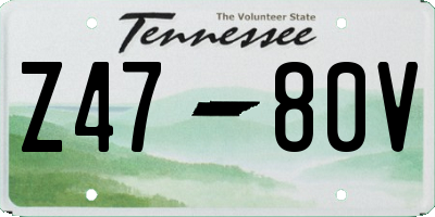 TN license plate Z4780V