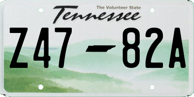 TN license plate Z4782A