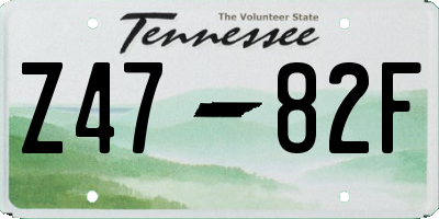 TN license plate Z4782F