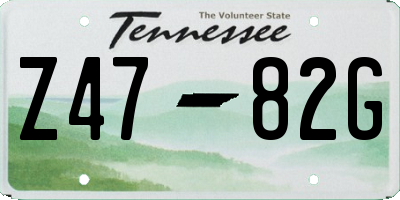 TN license plate Z4782G