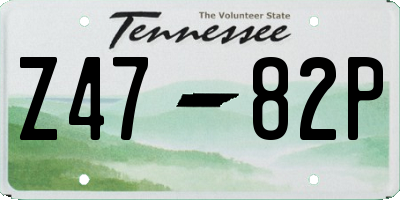 TN license plate Z4782P