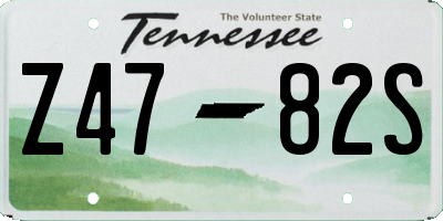 TN license plate Z4782S