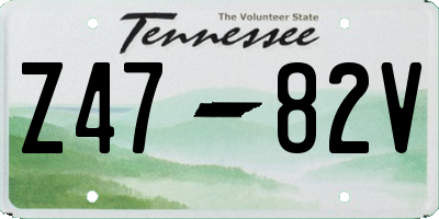 TN license plate Z4782V