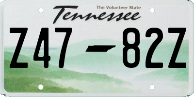 TN license plate Z4782Z