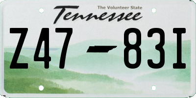 TN license plate Z4783I