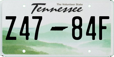 TN license plate Z4784F