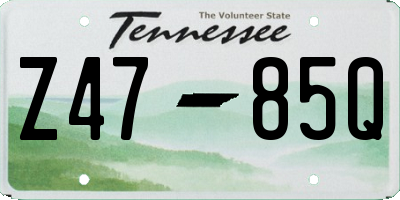 TN license plate Z4785Q