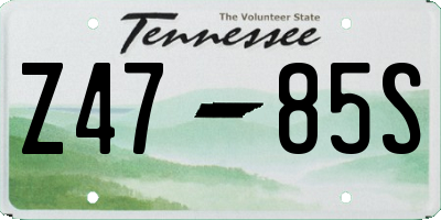 TN license plate Z4785S