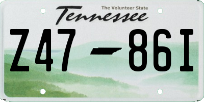 TN license plate Z4786I