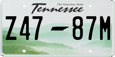 TN license plate Z4787M