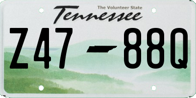 TN license plate Z4788Q