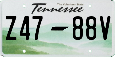 TN license plate Z4788V