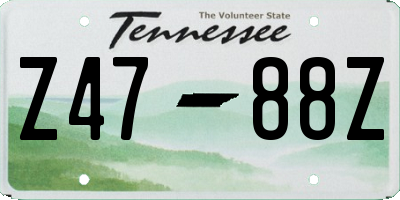TN license plate Z4788Z