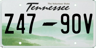 TN license plate Z4790V