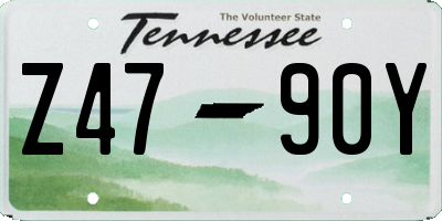TN license plate Z4790Y