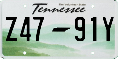 TN license plate Z4791Y