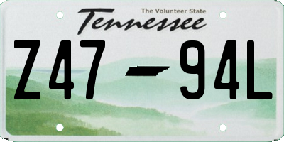 TN license plate Z4794L