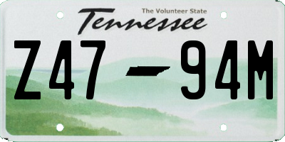 TN license plate Z4794M