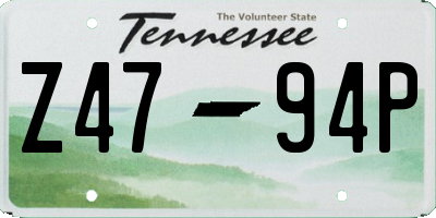 TN license plate Z4794P