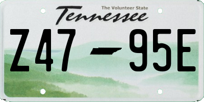 TN license plate Z4795E