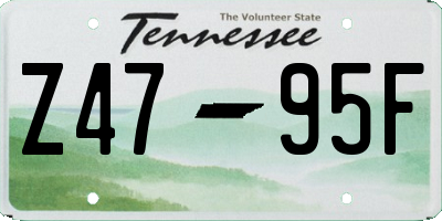 TN license plate Z4795F
