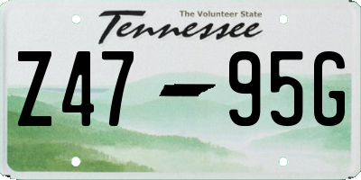 TN license plate Z4795G